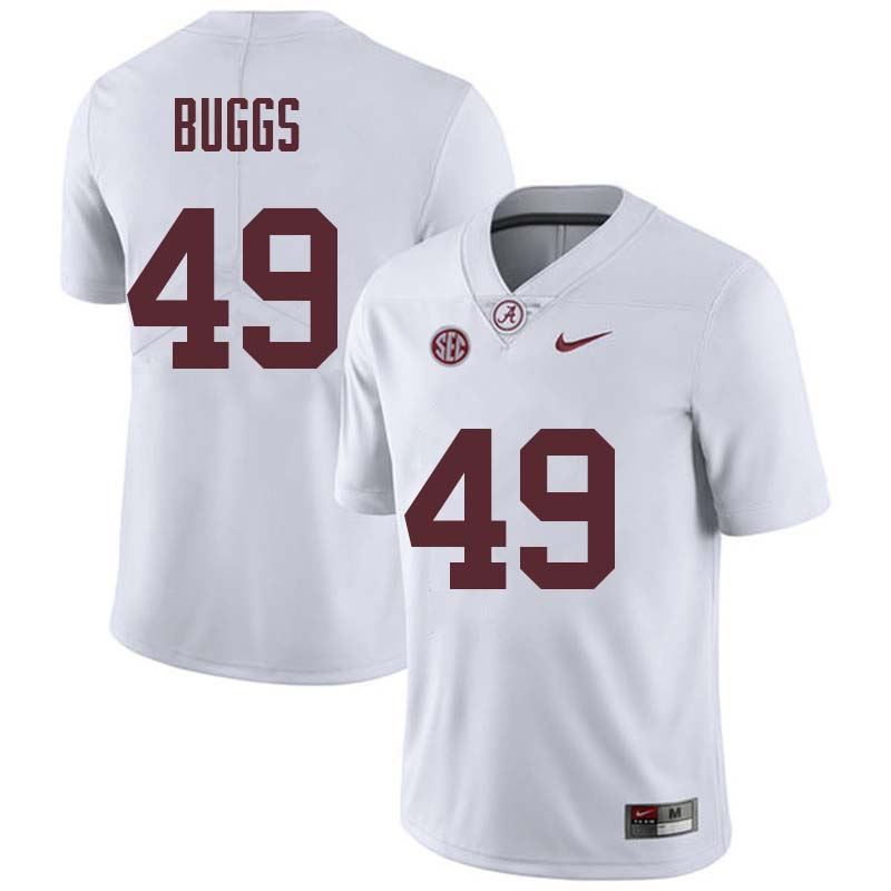 Alabama Crimson Tide Men's Isaiah Buggs #49 White NCAA Nike Authentic Stitched College Football Jersey TF16W24WZ